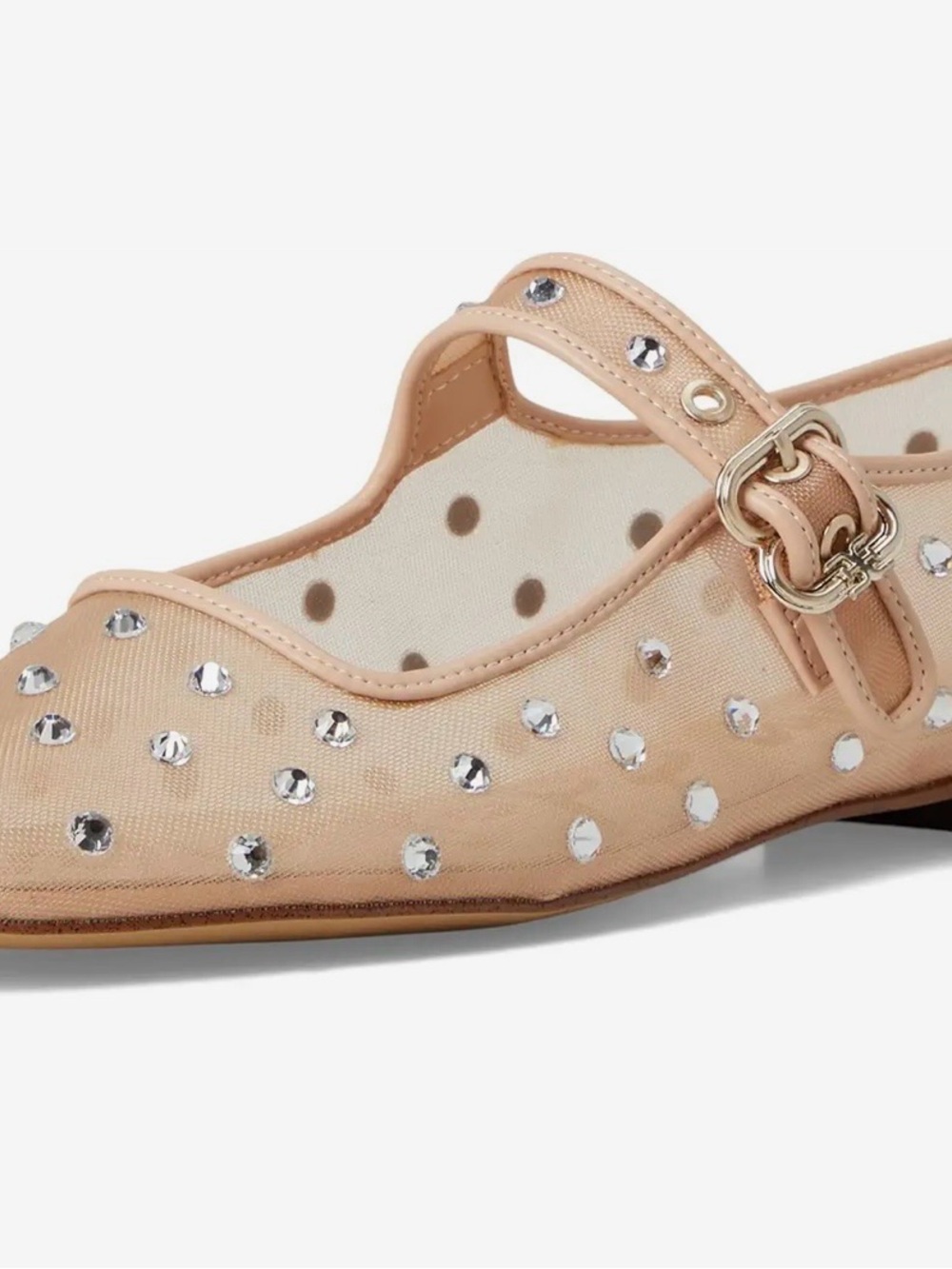 Sam Edelman Michaelashne Pink Mesh Mary Jane Ballet Flats 9 NEW - Picture 2 of 13